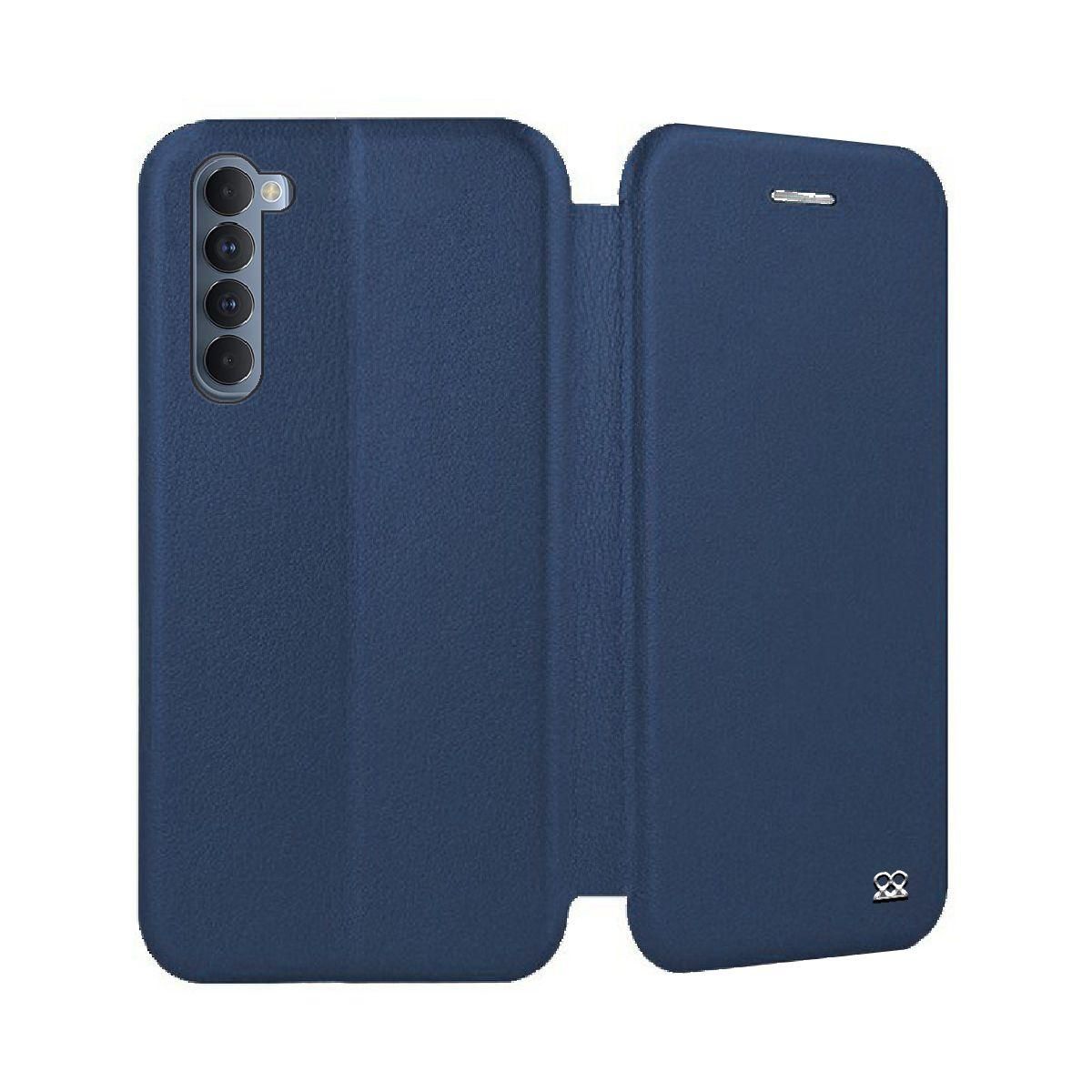 IBROZ Etui Oppo Reno 4 Pro Cuir bleu