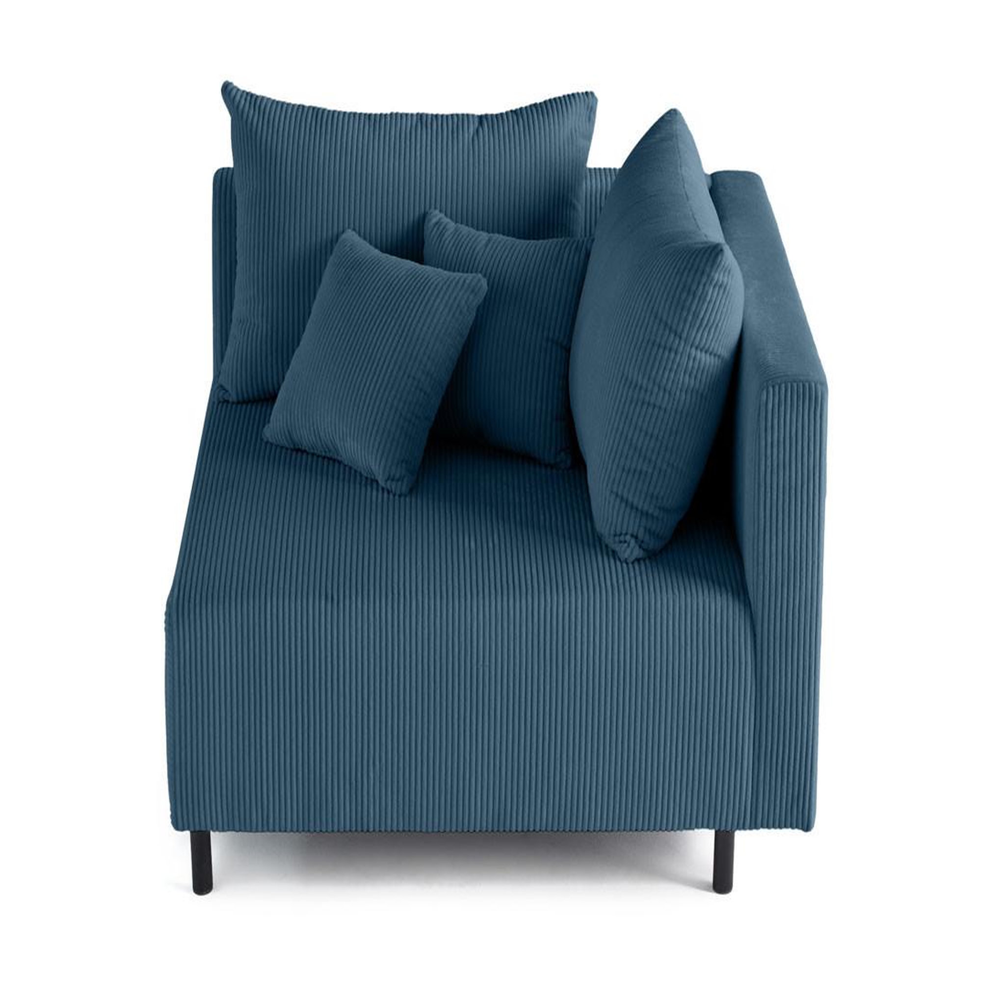 Voir la diapositive 3 : LISA DESIGN Edinburg - module d'assise d'angle droit - en velours côtelé