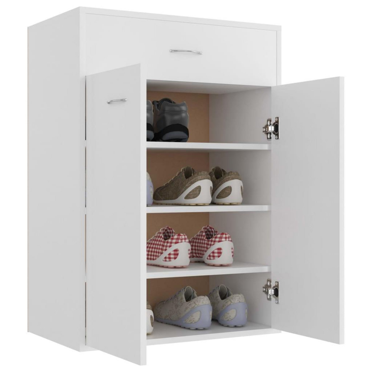 VIDAXL Armoire a chaussures Blanc 60x35x84 cm Bois d'ingenierie