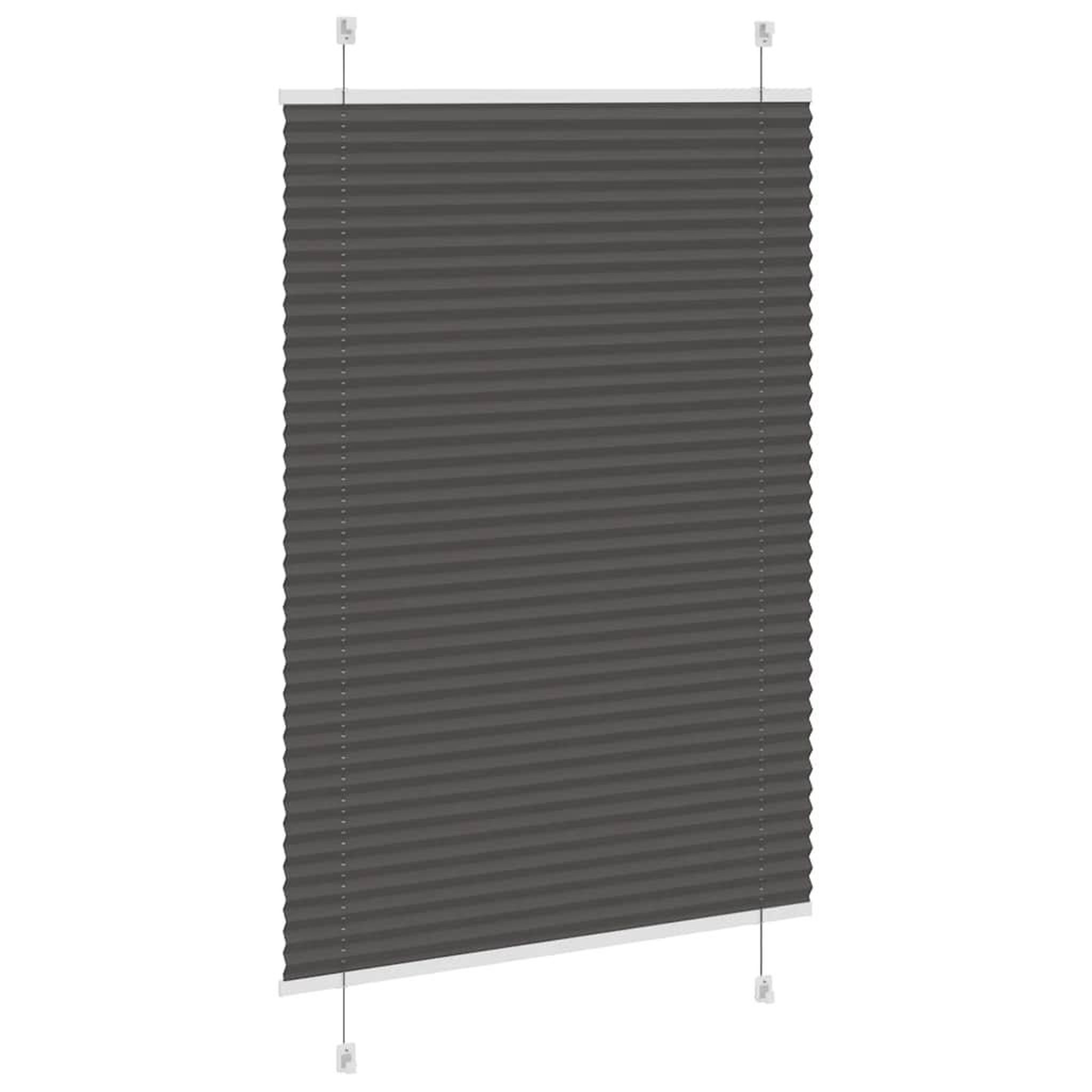 Voir la diapositive 4 : VIDAXL Store plisse noir 85x100 cm largeur du tissu 84,4 cm polyester