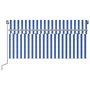 Voir la diapositive 3 : VIDAXL Auvent manuel retractable et store et LED 3x2,5 m Bleu et blanc