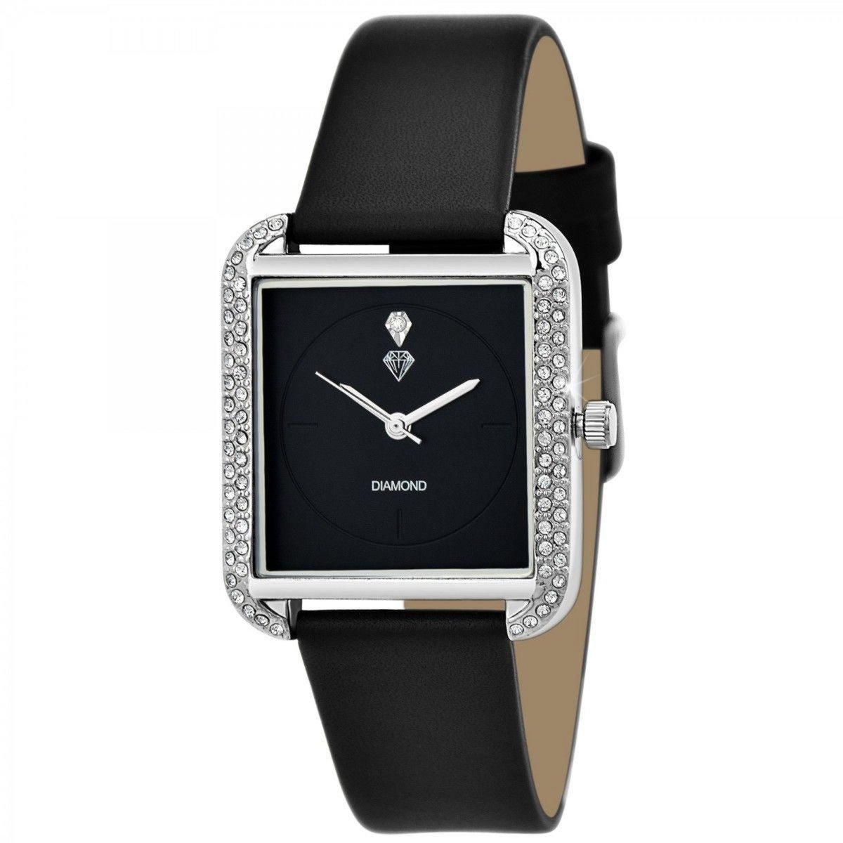 SC CRYSTAL Montre Marwa SC Crystal ornée d'un véritable diamant et de 72 Cristaux scintillants