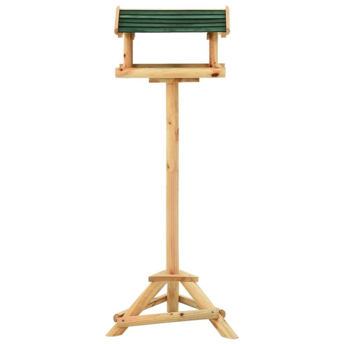 VIDAXL Mangeoire a oiseaux et support 37x28x100cm Bois de sapin massif