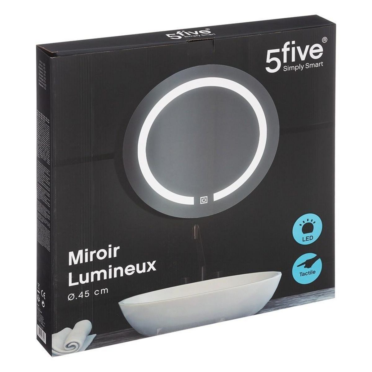 ATMOSPHERA Miroir lumineux LED rond tactile