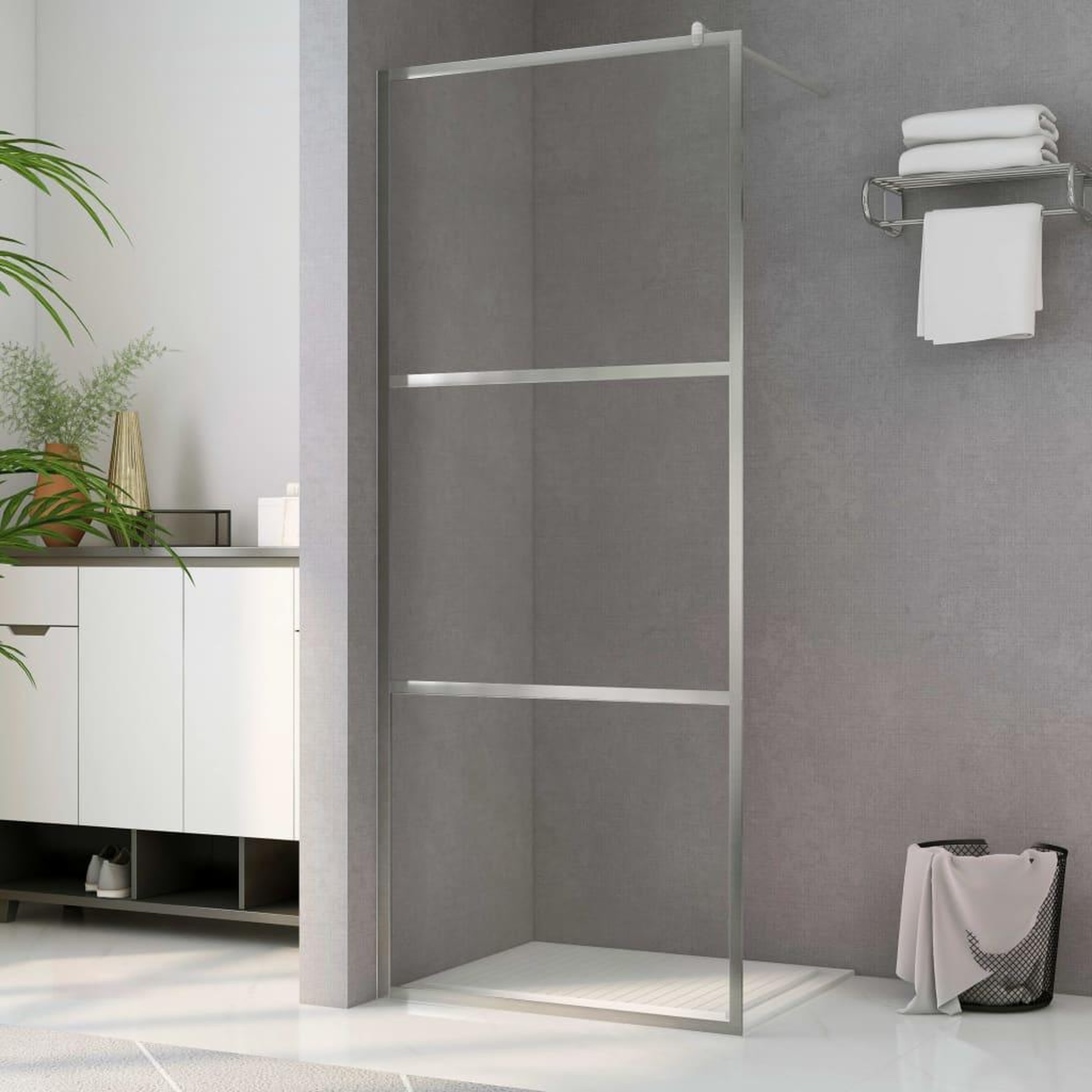 Voir la diapositive 1 : VIDAXL Paroi de douche a l'italienne a verre ESG transparent 90x195 cm