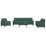 Voir la diapositive 1 : VIDAXL Ensemble de canapes 3 pcs avec coussins et traversins velours
