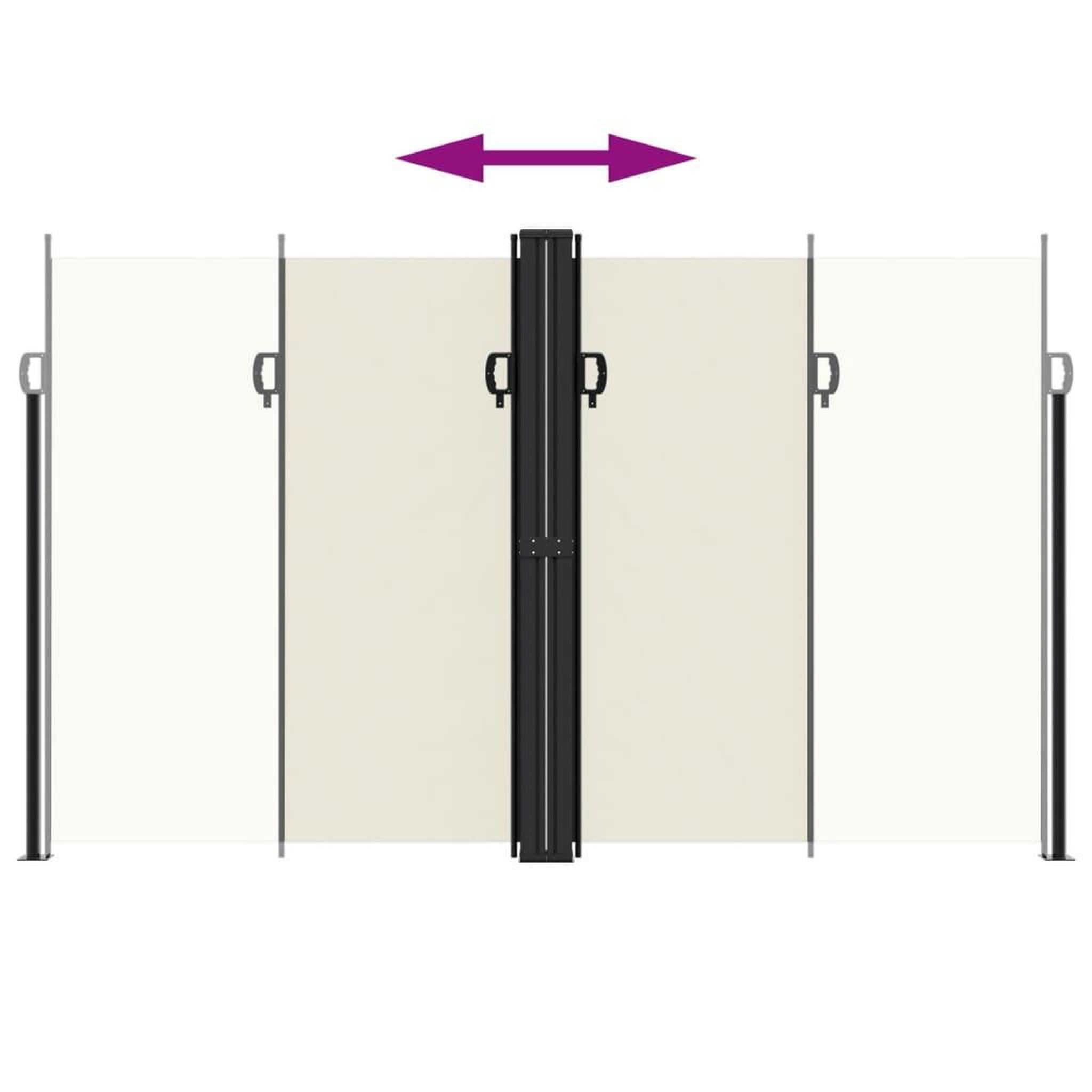 Voir la diapositive 5 : VIDAXL Auvent lateral retractable creme 200x600 cm
