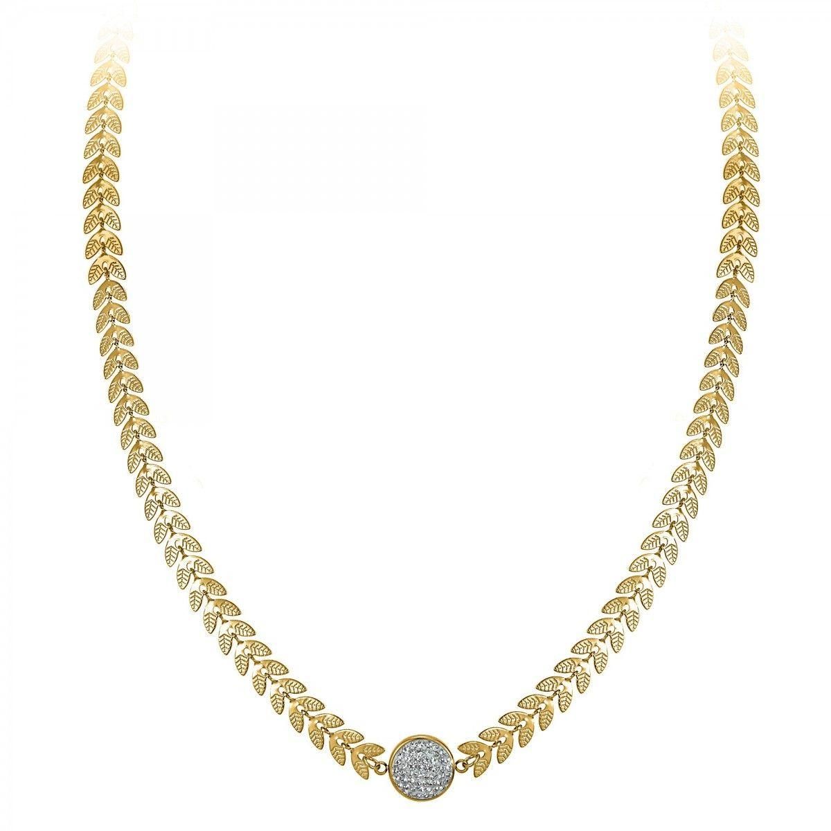 SC BOHEME Collier en acier orné de Cristaux scintillants par SC Bohème en Acier Rhodié argenté