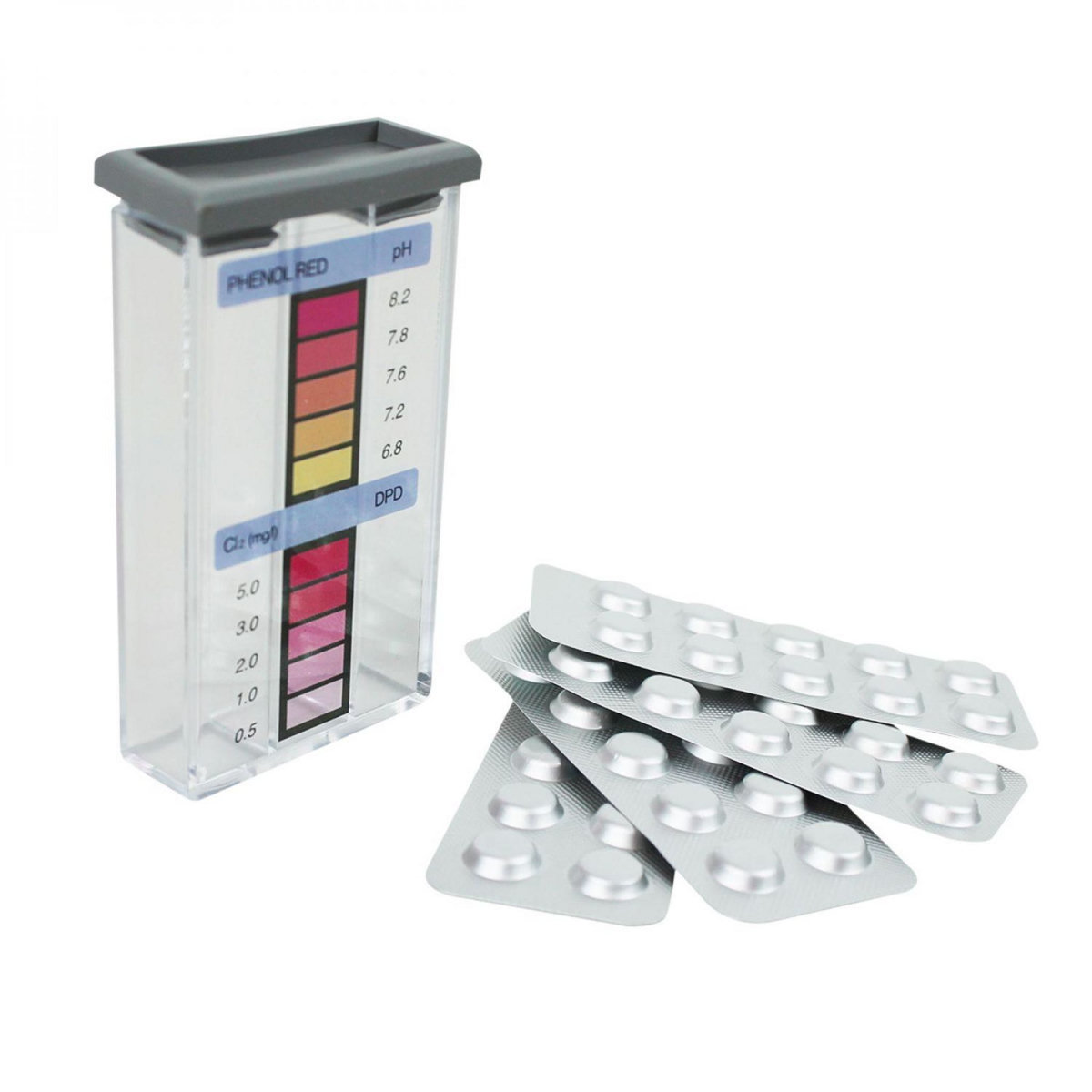 LINXOR Trousse d'analyse pastilles ph et chlore pour piscine ou spa