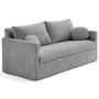 Voir la diapositive 5 : LISA DESIGN Serena - canapé droit déhoussable 3 places en velours texturé