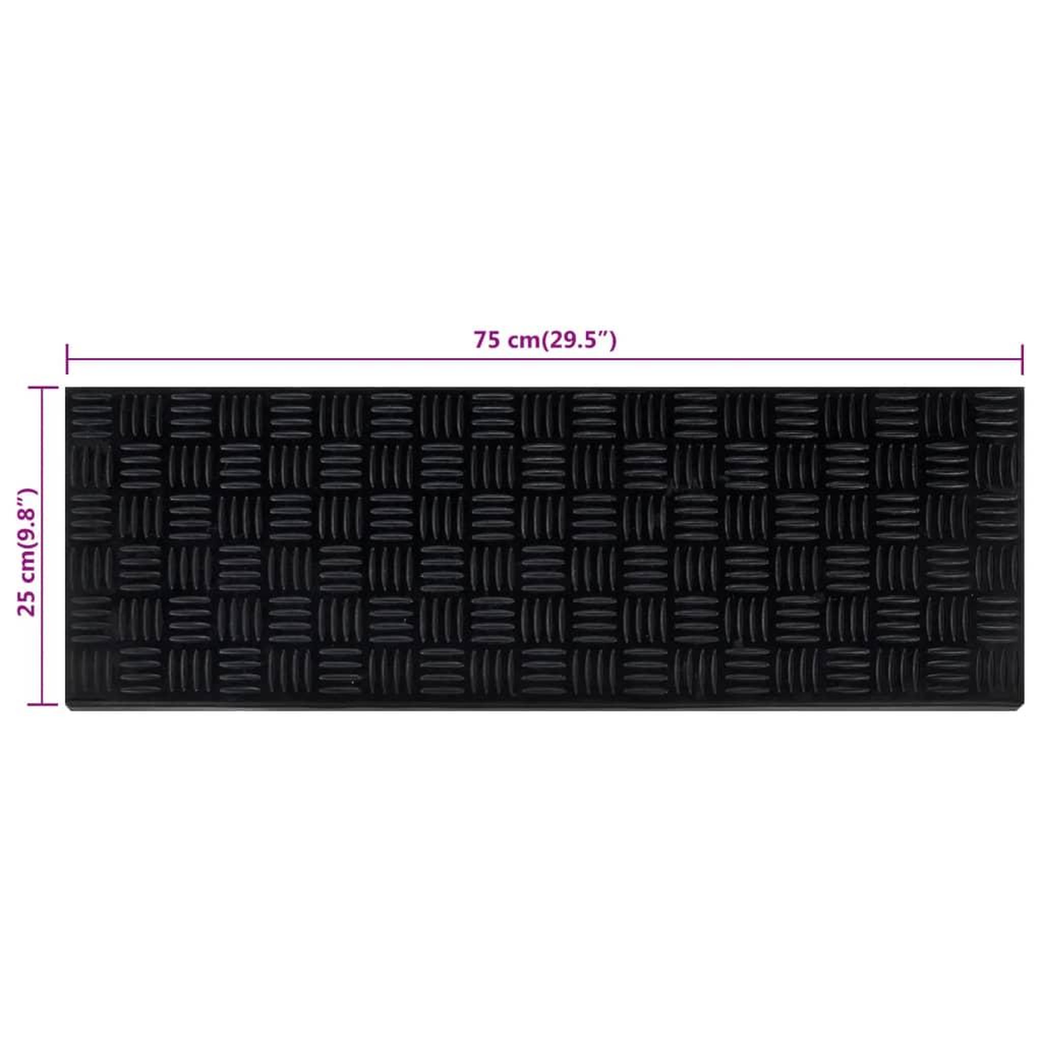 Voir la diapositive 6 : VIDAXL Marches d'escalier 5 pcs 25x75 cm caoutchouc