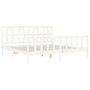 Voir la diapositive 5 : VIDAXL Cadre de lit sans matelas blanc 200x200 cm bois massif de pin