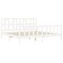 Voir la diapositive 5 : VIDAXL Cadre de lit sans matelas blanc 200x200 cm bois massif de pin