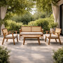 Voir la diapositive 5 : CONCEPT USINE Salon de jardin 4 places en acacia et cannage HANOI