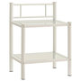 Voir la diapositive 3 : VIDAXL Tables de chevet 2 pcs Blanc et transparent Metal et verre