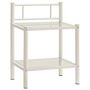 Voir la diapositive 3 : VIDAXL Tables de chevet 2 pcs Blanc et transparent Metal et verre
