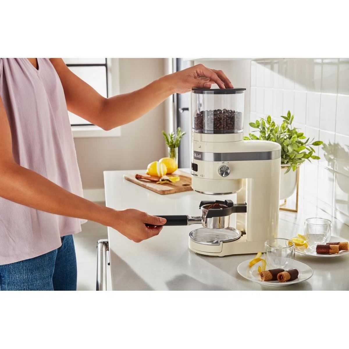 KitchenAid Moulin à café 340g 240w crème - 5kcg8433eac