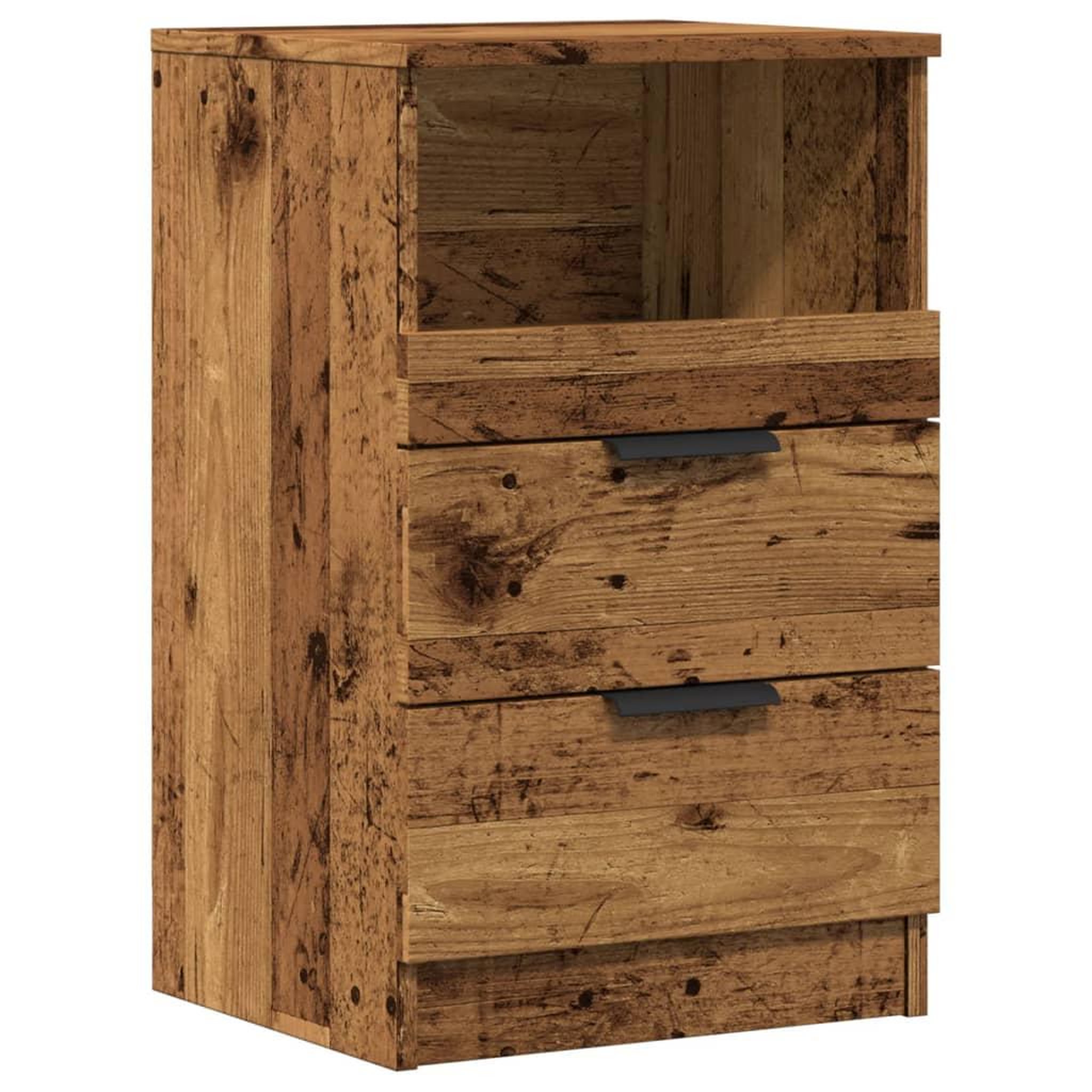 Voir la diapositive 2 : VIDAXL Table de chevet vieux bois 40x36x65 cm bois d'ingenierie