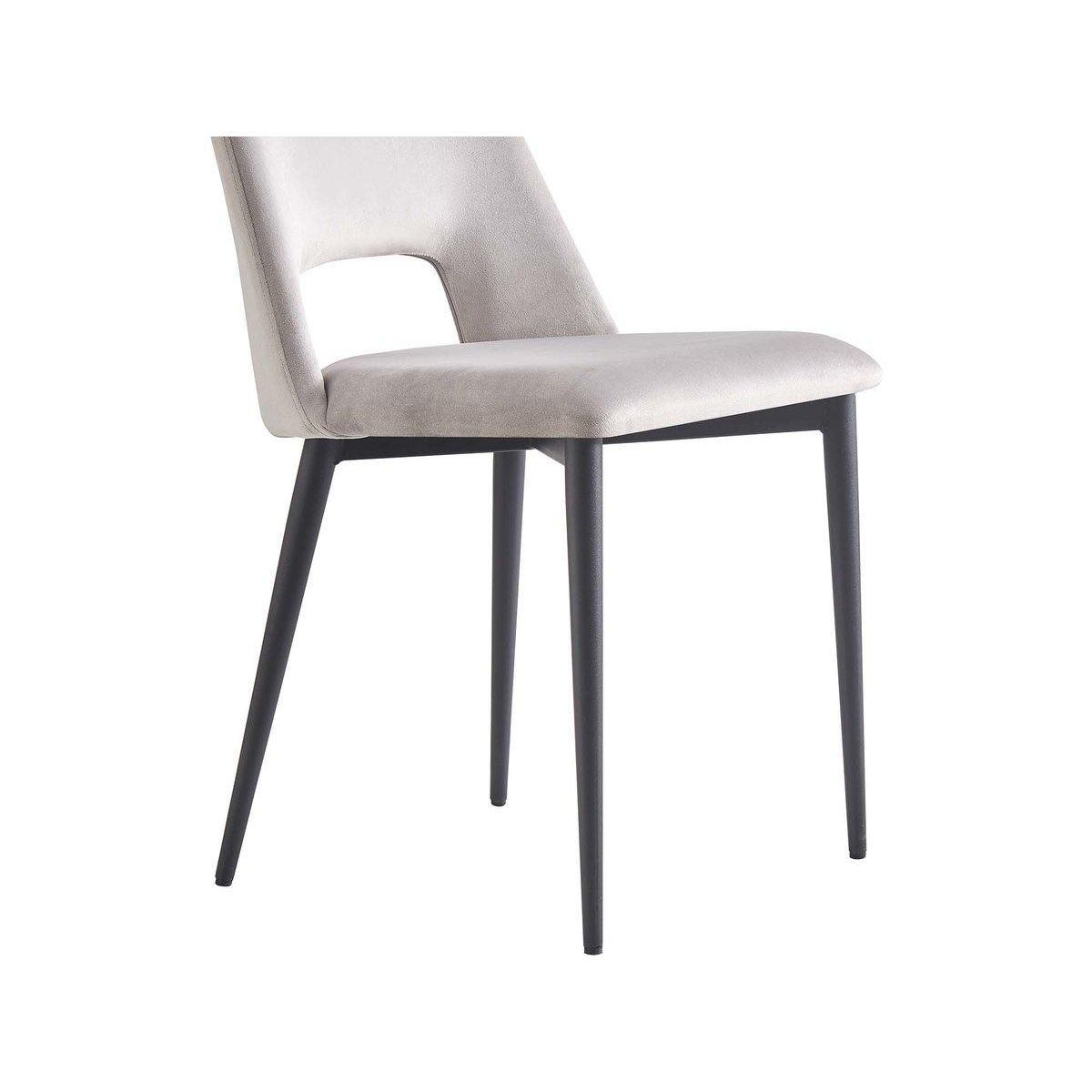 Habitat et Jardin Lot de 2 chaises en velours  Fedora  - Gris clair