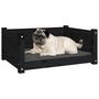 Voir la diapositive 4 : VIDAXL Lit pour chien Noir 65,5x50,5x28 cm Bois de pin solide