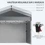 Voir la diapositive 5 : OUTSUNNY Tonnelle barnum pop-up UV 30+ sac transport inclus anthracite