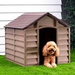VIDAXL Niche pour chien Marron 86x84x82 cm Polypropylene