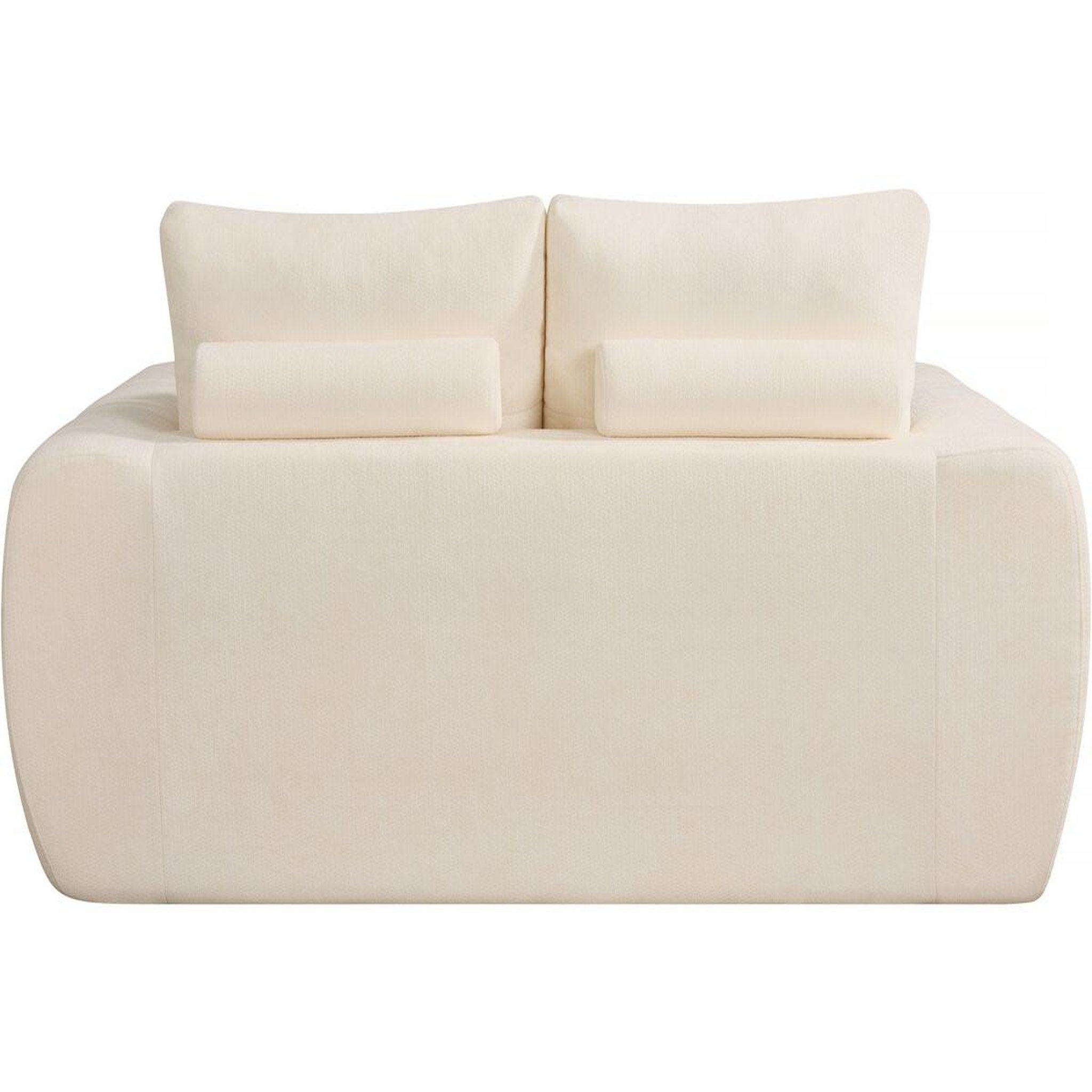 Voir la diapositive 4 : Habitat et Jardin Canapé droit en tissu style bubble  Léonie  - 2 places - Beige