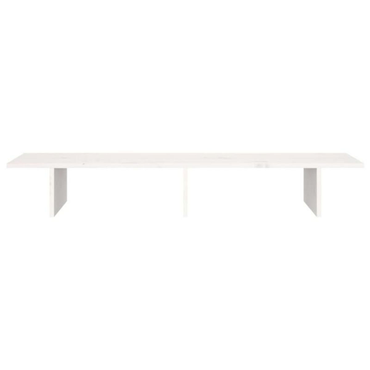 VIDAXL Support de moniteur Blanc 100x27x15 cm Bois de pin solide