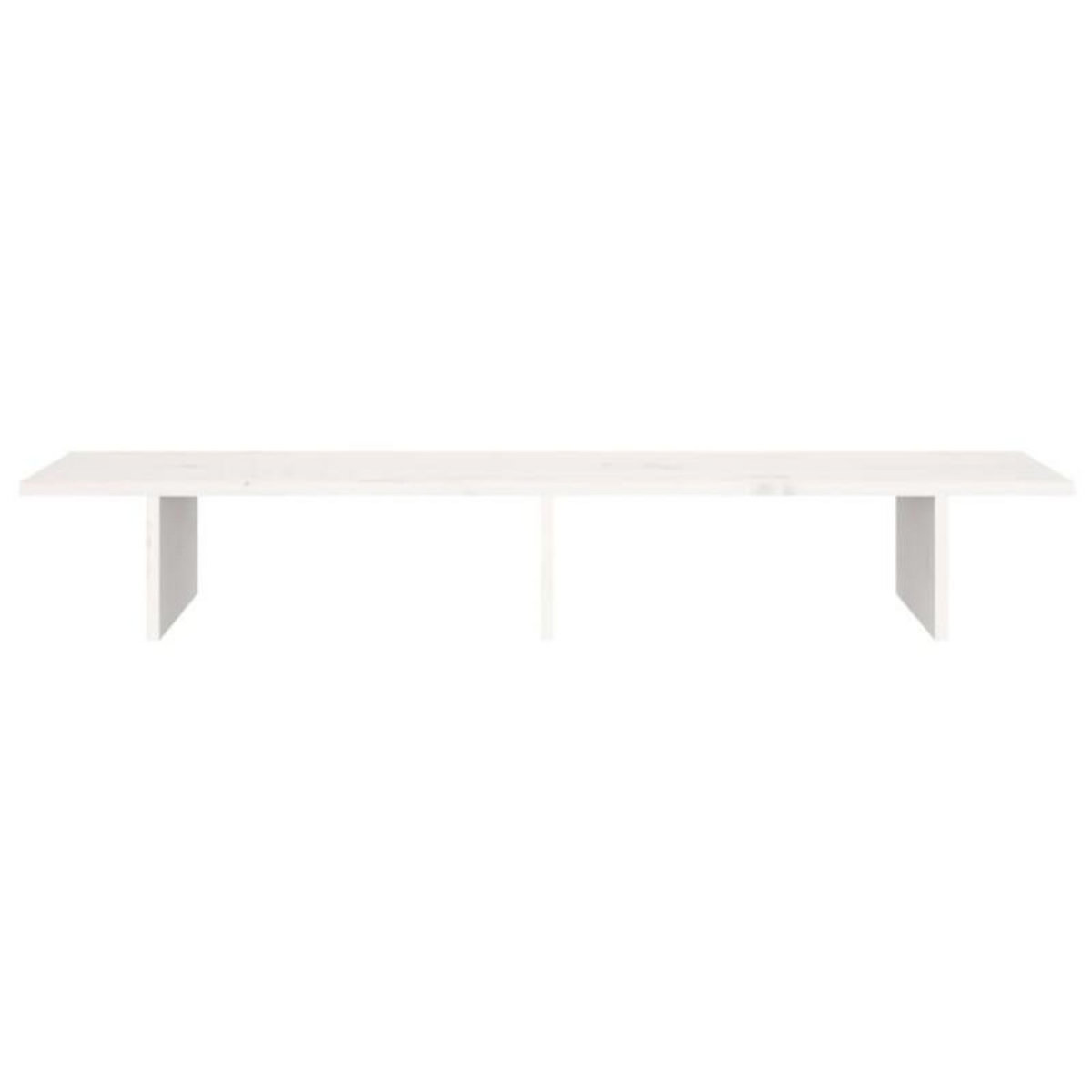 VIDAXL Support de moniteur Blanc 100x27x15 cm Bois de pin solide