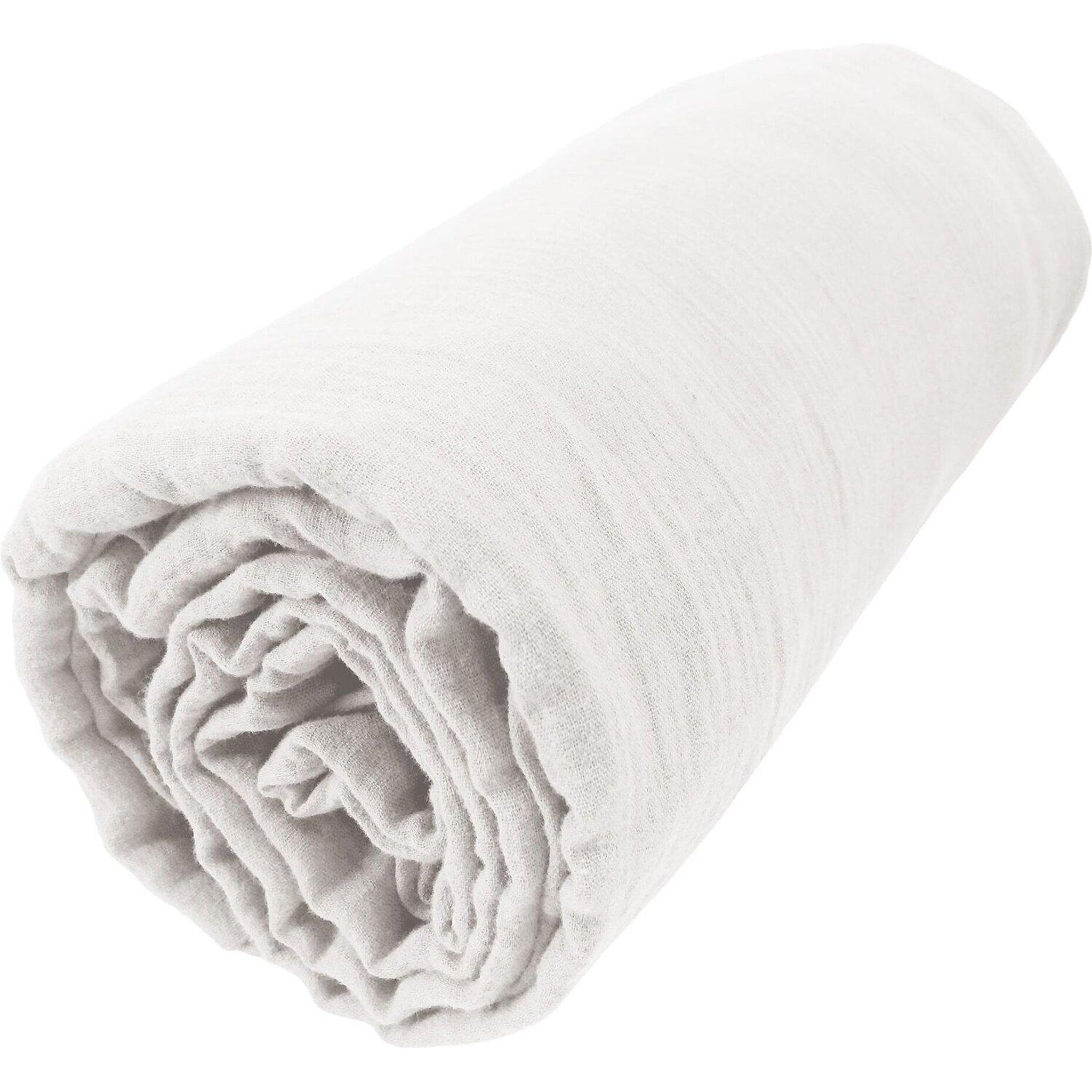 Voir la diapositive 2 : Home collection Drap housse 100% gaze de coton