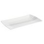 Voir la diapositive 2 : SECRET DE GOURMET Lot de 6 Assiettes Plates Rectangles  Lignes  26cm Blanc