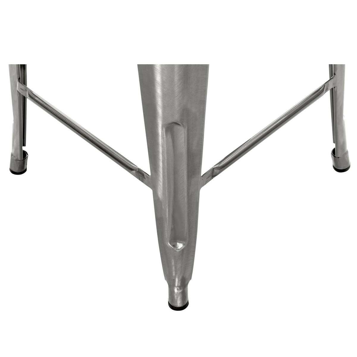 Rendez vous déco Lot de 2 chaises pour îlot central 67 cm en métal chrome-Indus