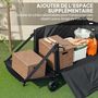 Voir la diapositive 5 : OUTSUNNY Chariot de jardin pliable 155L - chariot de transport - chariot de plage max 100Kg - noir