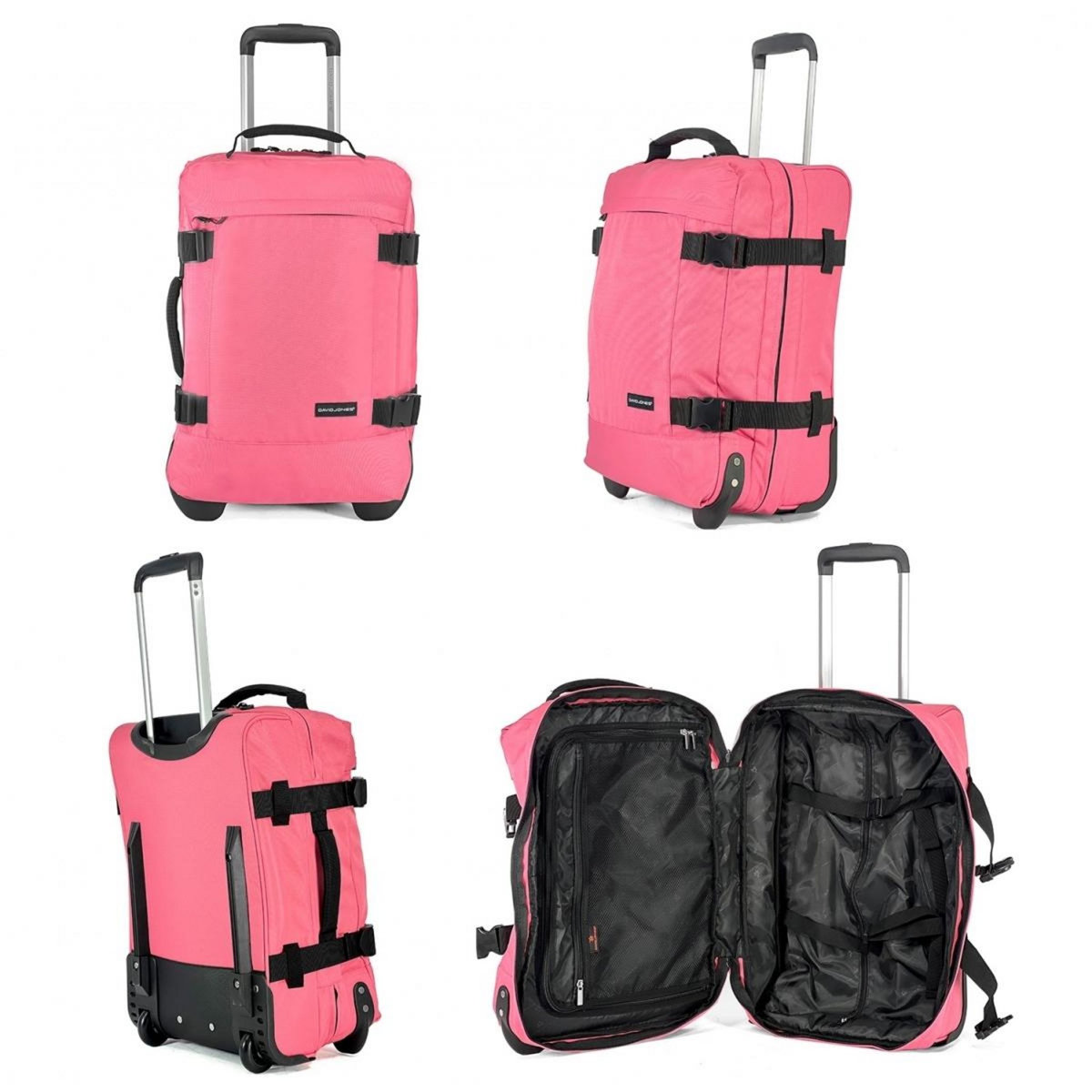 David Jones Sac de voyage cabine à roulettes 35L double compartiment 50cm