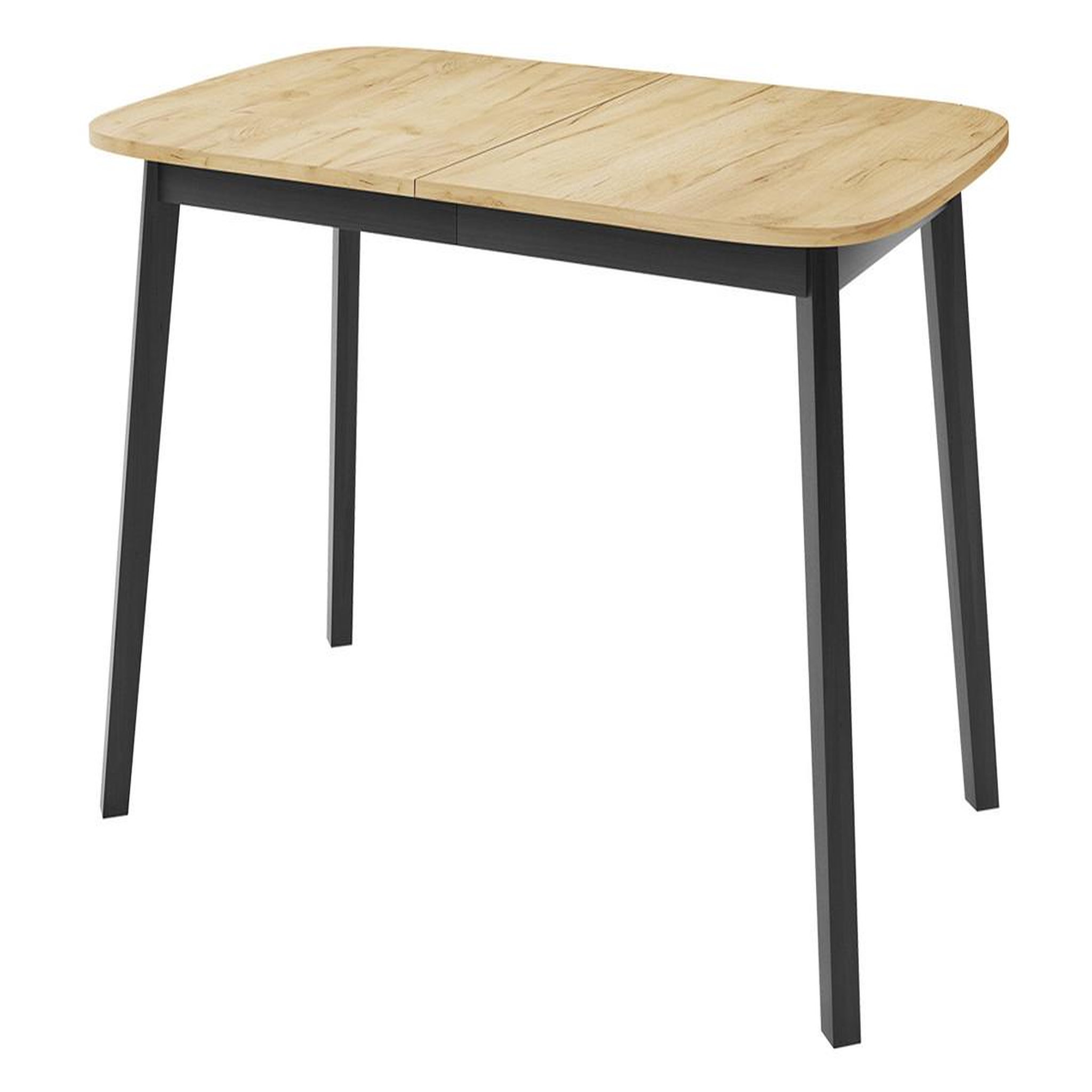 Voir la diapositive 1 : BEST MOBILIER Magov - table à manger extensible - effet bois et noir - 4 personnes