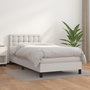 Voir la diapositive 1 : VIDAXL Sommier a lattes de lit avec matelas Blanc 80x200 cm Similicuir