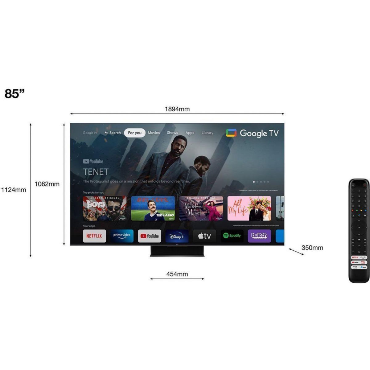 TCL TV QLED Mini LED 85C849