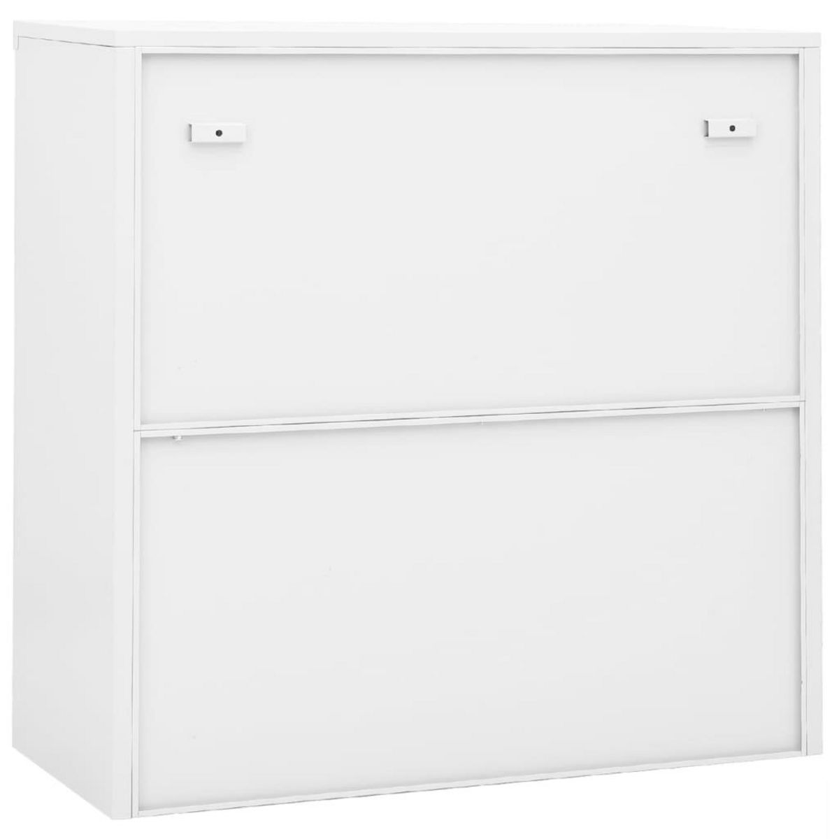 VIDAXL Armoire de bureau avec porte coulissante Blanc 90x40x90cm Acier