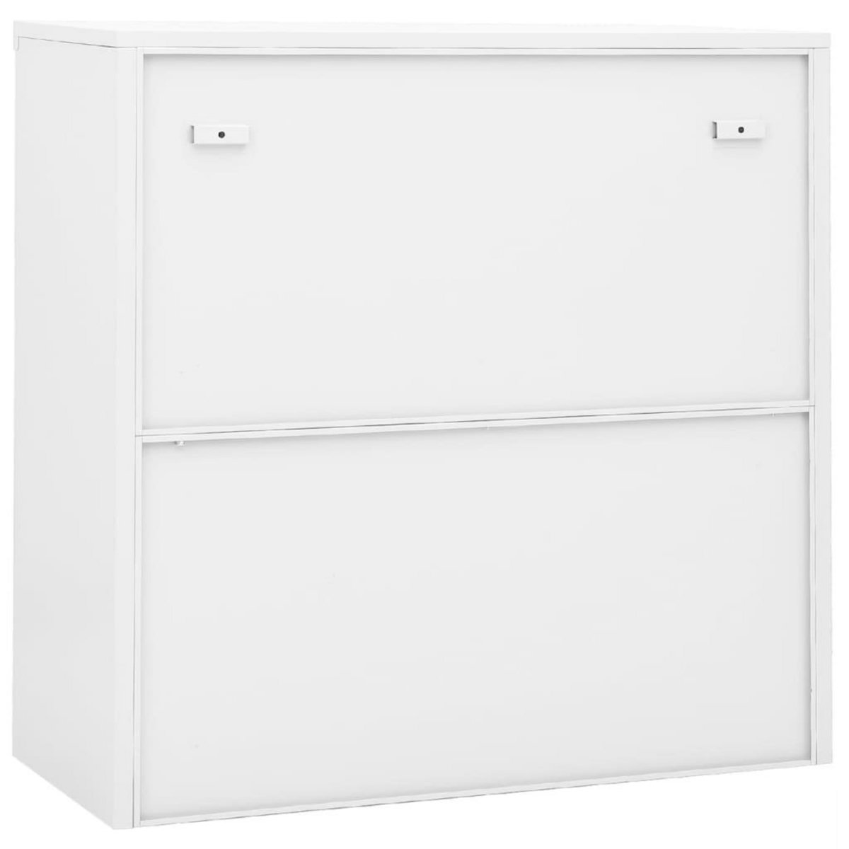 VIDAXL Armoire de bureau avec porte coulissante Blanc 90x40x90cm Acier