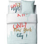 Voir la diapositive 4 : Les Ateliers du Linge Parure de housse de couette 100% coton 57fils only