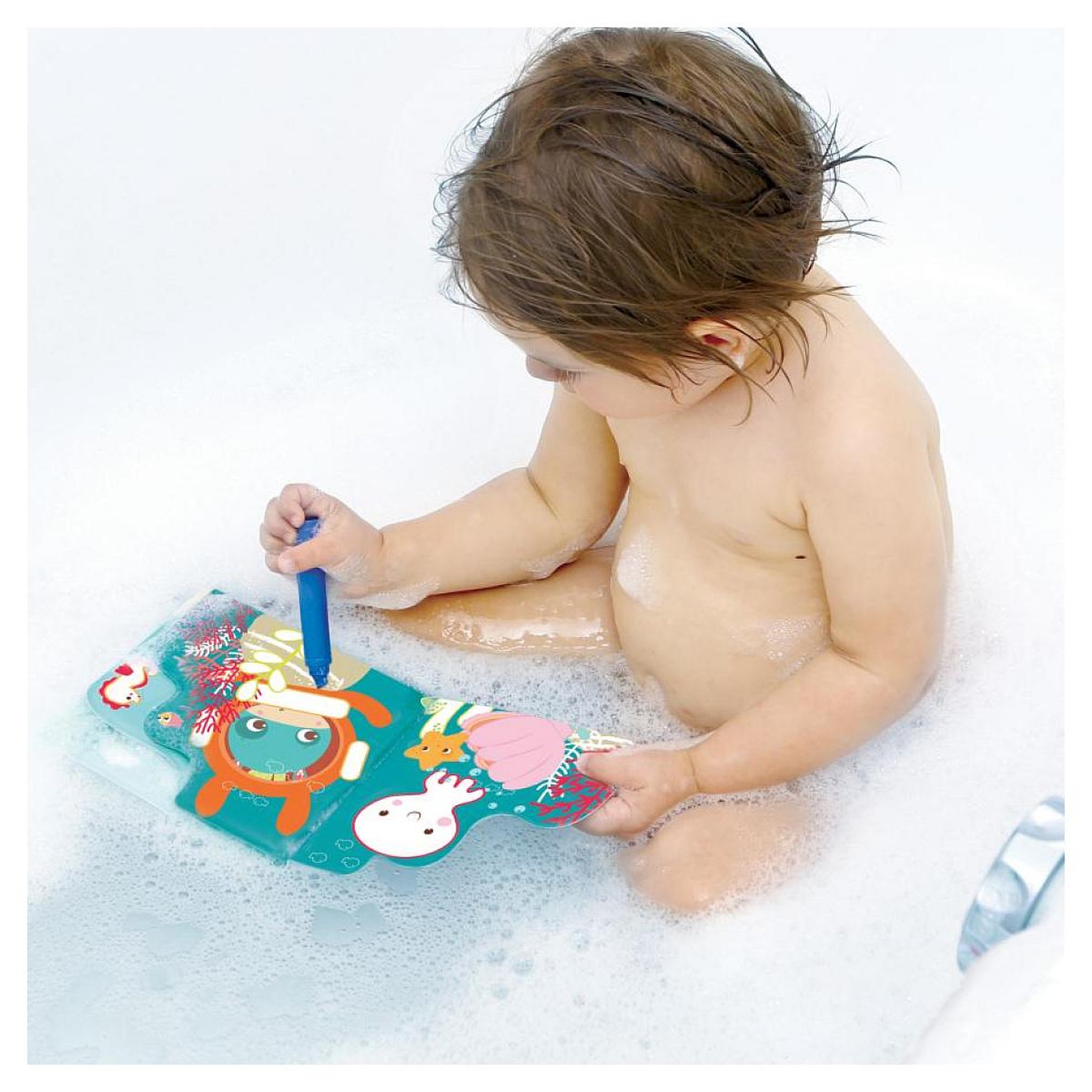 Voir la diapositive 5 : LUDI Livre de bain à colorier avec crayons