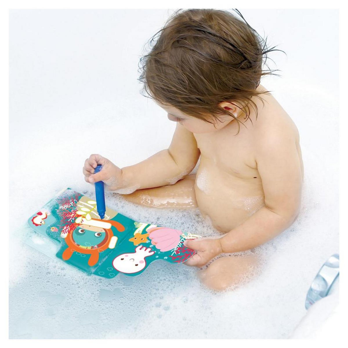 LUDI Livre de bain à colorier avec crayons