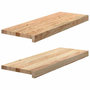 Voir la diapositive 4 : VIDAXL Marches d'escalier 2 pcs non traite 70x30x2cm bois chene massif