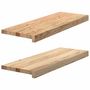 Voir la diapositive 4 : VIDAXL Marches d'escalier 2 pcs non traite 70x30x2cm bois chene massif