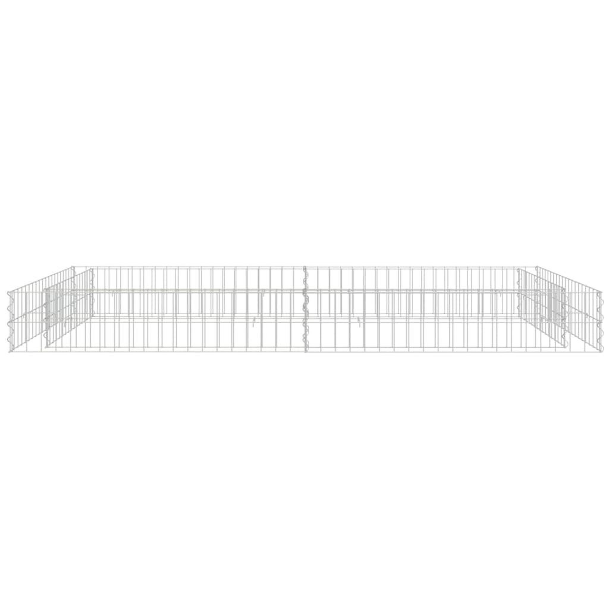 Voir la diapositive 3 : VIDAXL Lit sureleve a gabion Acier galvanise 200x100x20 cm