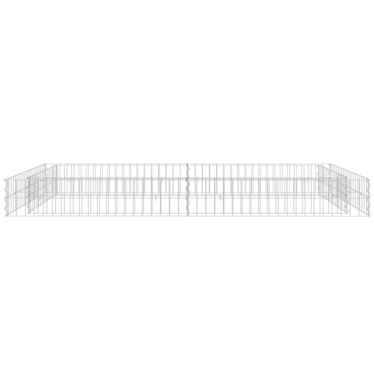 VIDAXL Lit sureleve a gabion Acier galvanise 200x100x20 cm