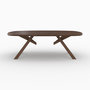 Voir la diapositive 3 : Rendez vous déco Table rectangulaire en bois d'hévéa massif foncé 8 personnes-Merlin