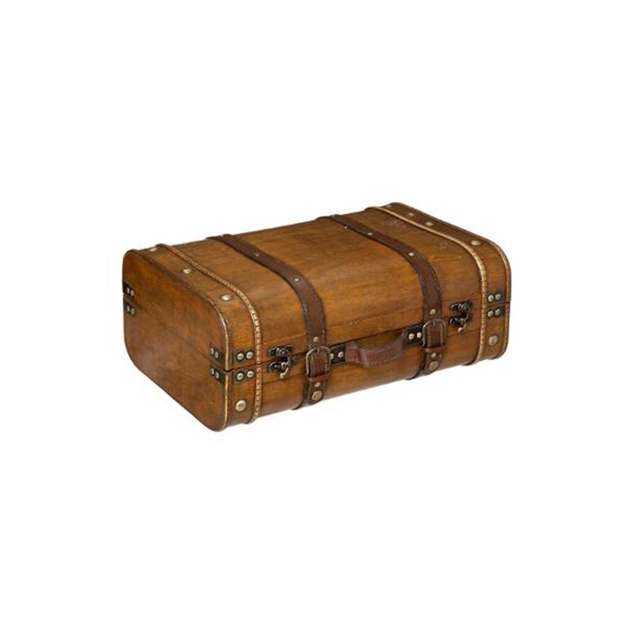 Voir la diapositive 2 : ATMOSPHERA Lot de 2 valises déco  voyage  45cm marron