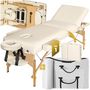 Voir la diapositive 1 : tectake Table de massage portable et pliante à 3 zones largeur 70 cm et rembourrage 10 cm beige