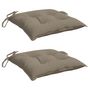 Voir la diapositive 3 : VIDAXL Coussins de chaise lot de 2 taupe 40x40x7 cm tissu oxford